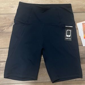 Never Worn. New With Tags. Navy Blue Bike Shorts